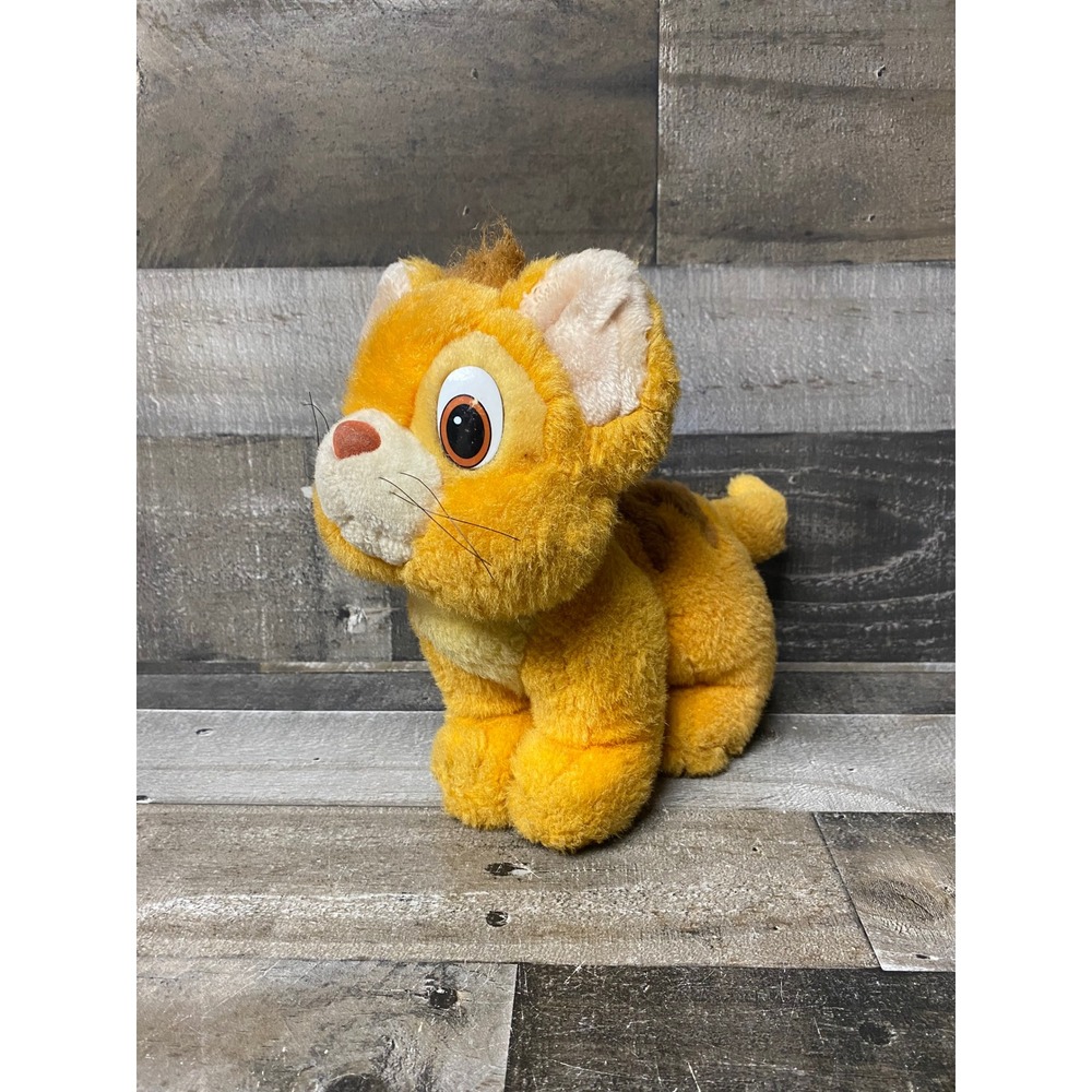 Vintage 1988 Disney Oliver and Company Oliver Plush Stuffed Animal Cat Toy 8"